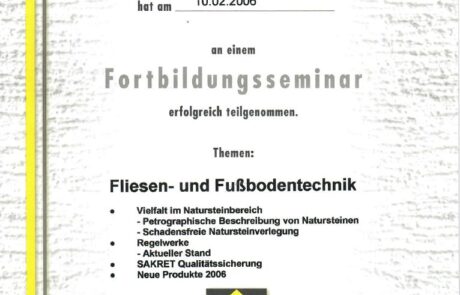 Zertifikate | Hertler Sanierungen