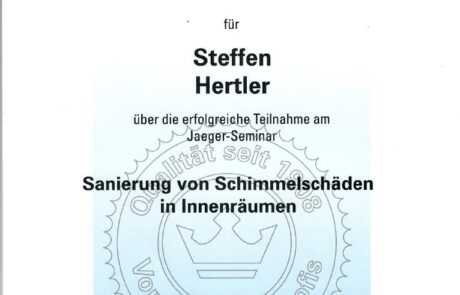 Zertifikate | Hertler Sanierungen
