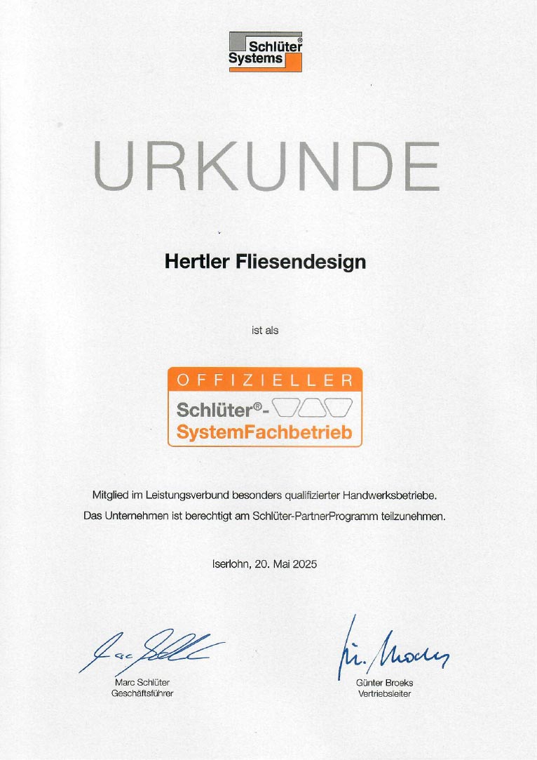 Zertifikate | Hertler Sanierungen