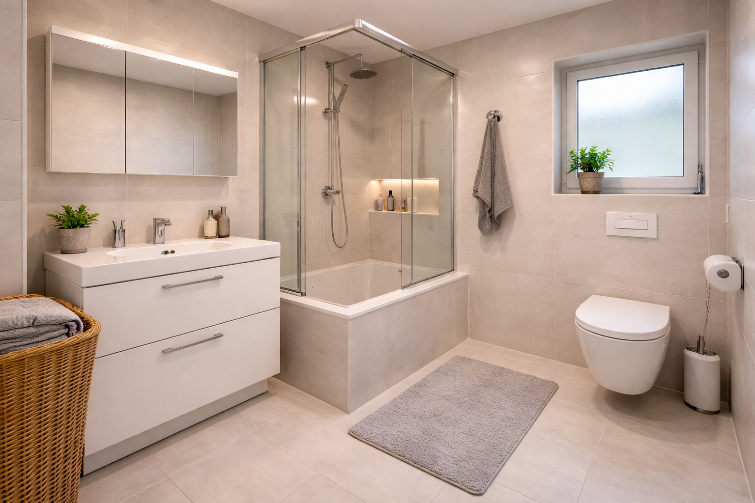 Hertler Sanierungen | Bad Sanierung nachher | Professionelle Sanierungen in Leinfelden-Echterdingen