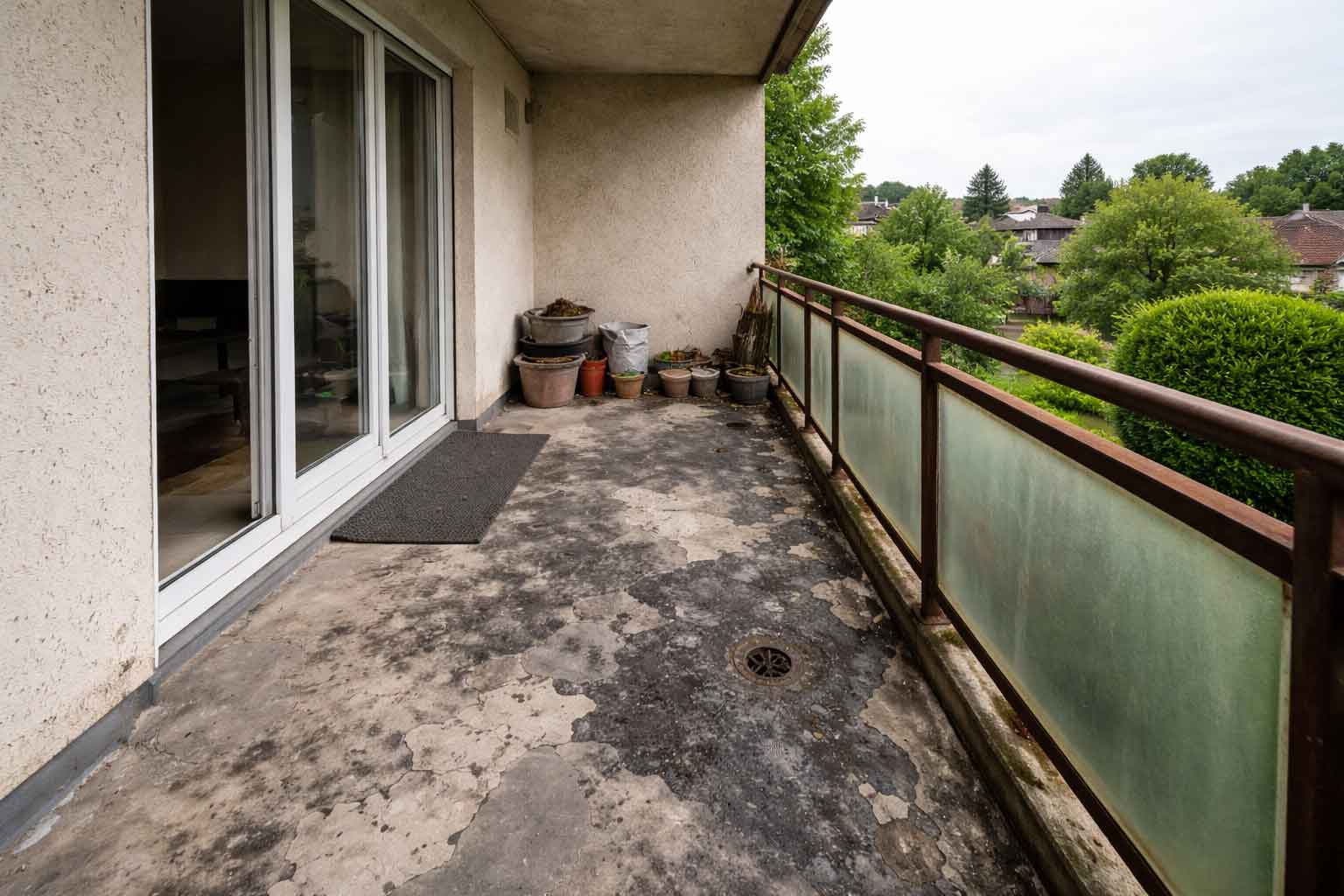 Hertler Sanierungen | Balkonsanierung vorher | Professionelle Sanierungen in Leinfelden-Echterdingen